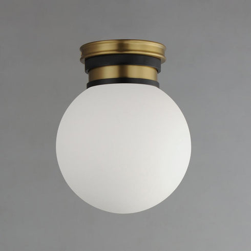 Maxim San Simeon Semi Flush Mount in Black / Natural Aged Brass Finish Model: 32481SWBKNAB