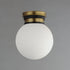 Maxim San Simeon Semi Flush Mount in Black / Natural Aged Brass Finish Model: 32481SWBKNAB