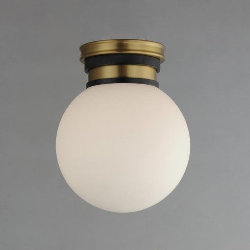 Maxim San Simeon Semi Flush Mount in Black / Natural Aged Brass Finish Model: 32481SWBKNAB