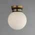 Maxim San Simeon Semi Flush Mount in Black / Natural Aged Brass Finish Model: 32481SWBKNAB