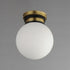 Maxim San Simeon Semi Flush Mount in Black / Natural Aged Brass Finish Model: 32481SWBKNAB