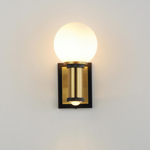 Maxim San Simeon Wall Sconce in Black / Natural Aged Brass Finish Model: 32482SWBKNAB