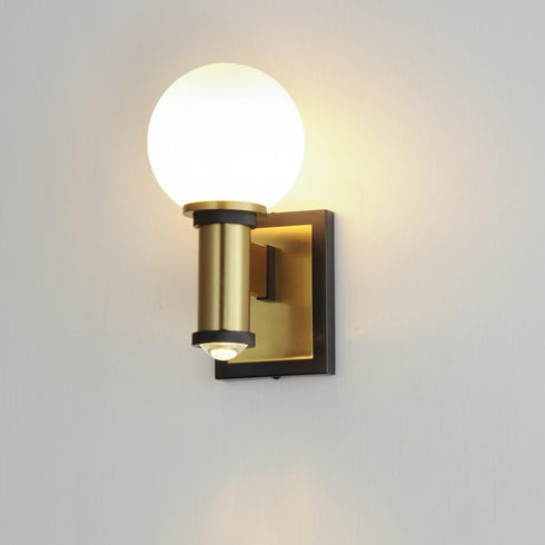 Maxim San Simeon Wall Sconce in Black / Natural Aged Brass Finish Model: 32482SWBKNAB