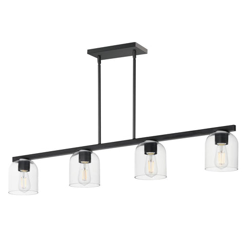 Maxim Scoop Linear Pendant in Black Finish Model: 21236CLBK