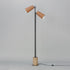 Maxim Scout Floor Lamp in Weathered Wood / Tan Leather Finish Model: 10099WWDTN