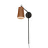 Maxim Scout Wall Sconce in Weathered Wood / Tan Leather Finish Model: 10096WWDTN
