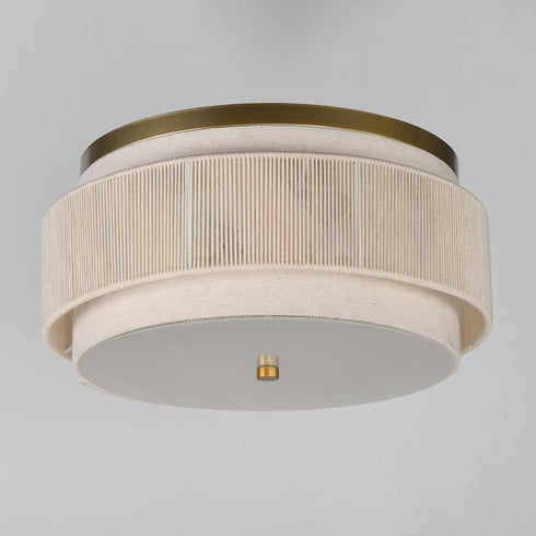 Maxim Seacliff Flush Mount in Natural Aged Brass Finish Model: 12810OFNAB