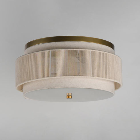 Maxim Seacliff Flush Mount in Natural Aged Brass Finish Model: 12810OFNAB