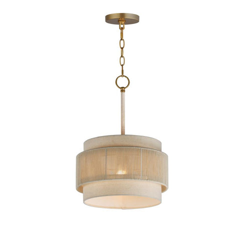 Maxim Seacliff Single Pendant in Natural Aged Brass Finish Model: 12811OFNAB