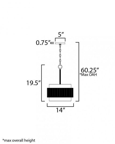 Maxim Seacliff Single Pendant in Natural Aged Brass Finish Model: 12811OFNAB