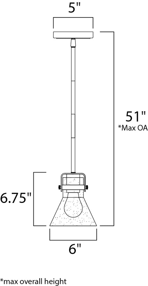 Maxim Seafarer Mini Pendant in Oil Rubbed Bronze Finish Model: 91110CDOI
