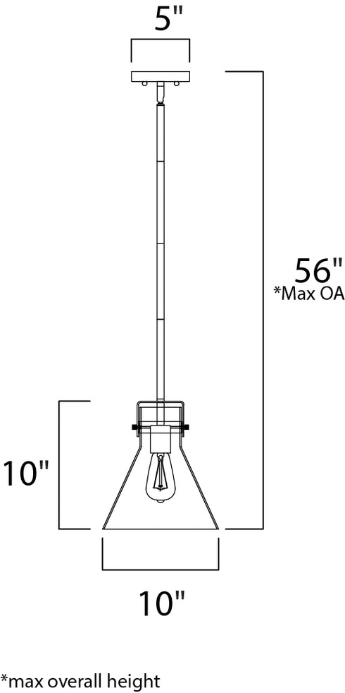 Maxim Seafarer Single Pendant in Polished Chrome Finish Model: 26115CDPC