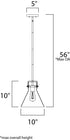 Maxim Seafarer Single Pendant in Polished Chrome Finish Model: 26115CDPC