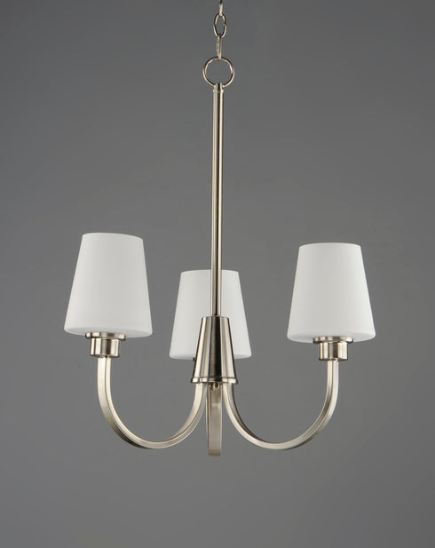 Maxim Shelter Chandelier in Satin Nickel Finish Model: 11823SWSN