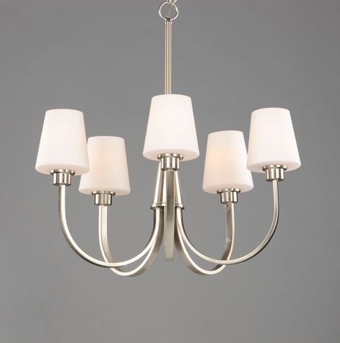 Maxim Shelter Chandelier in Satin Nickel Finish Model: 11825SWSN