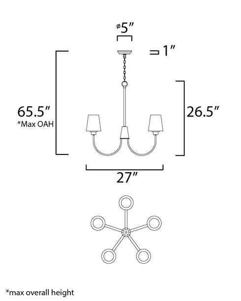 Maxim Shelter Chandelier in Satin Nickel Finish Model: 11825SWSN