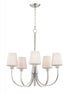 Maxim Shelter Chandelier in Satin Nickel Finish Model: 11825SWSN