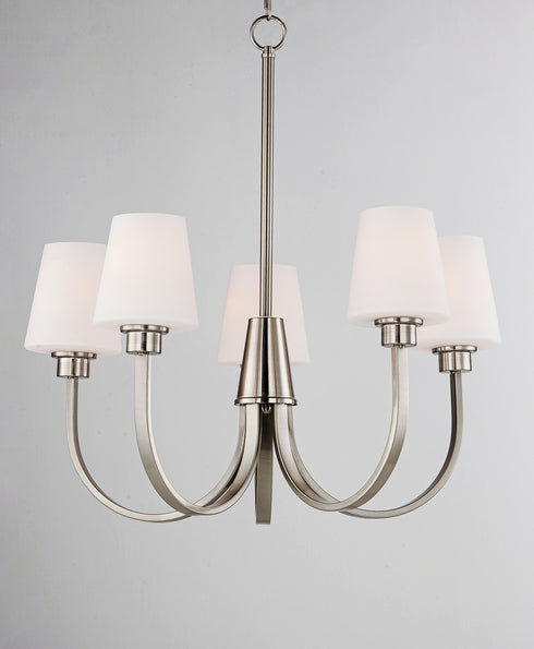 Maxim Shelter Chandelier in Satin Nickel Finish Model: 11825SWSN