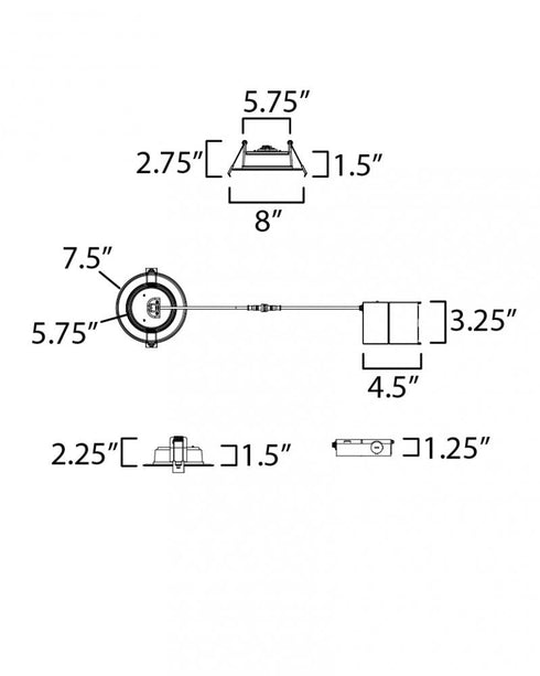 Maxim Slim Fire Flush Mount in White Finish Model: 67716WTWT