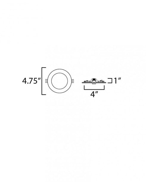Maxim Slim Flush Mount in White Finish Model: 67704WTWT