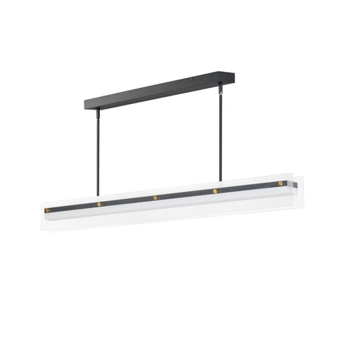 Maxim Spectre Linear Pendant in Black / Natural Aged Brass Finish Model: 21194CRBKNAB
