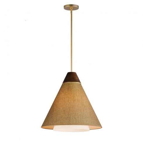 Maxim Sumatra Single Pendant in Natural Aged Brass Finish Model: 14483GCNAB