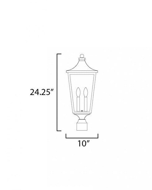 Maxim Sutton Place VX Outdoor Wall Mount in Black Finish Model: 40230CLBK