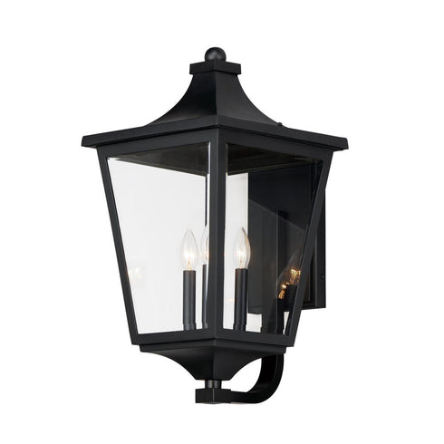 Maxim Sutton Place VX Outdoor Wall Mount in Black Finish Model: 40237CLBK