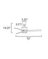 Maxim Tanker Indoor Ceiling Fan in Satin Nickel Finish Model: 88806SN