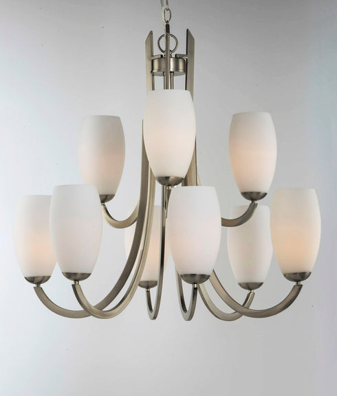 Maxim Taylor Chandelier in Satin Nickel Finish Model: 21657SWSN