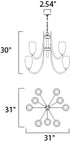 Maxim Taylor Chandelier in Satin Nickel Finish Model: 21657SWSN
