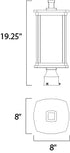 Maxim Terrace Outdoor Pol Post Mount in Bronze Finish Model: 3250FSBZ