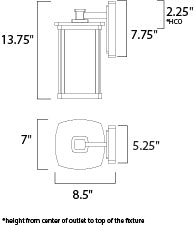 Maxim Terrace Outdoor Wall Mount in Bronze Finish Model: 3253FSBZ