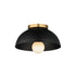 Maxim Thelonious Flush Mount in Black / Natural Aged Brass Finish Model: 10020BKNAB