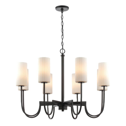 Maxim Town and Country Single Tier Chandelier in Black Finish Model: 32008SWBK