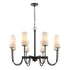 Maxim Town and Country Single Tier Chandelier in Black Finish Model: 32008SWBK