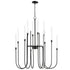 Maxim Tux Chandelier in Black Finish Model: 11286BK