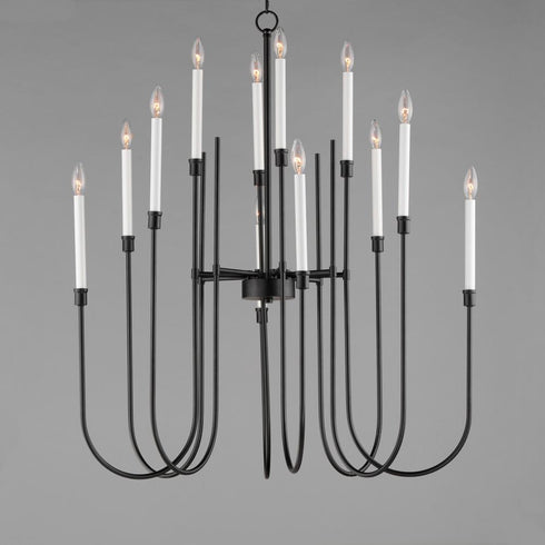 Maxim Tux Chandelier in Black Finish Model: 11286BK