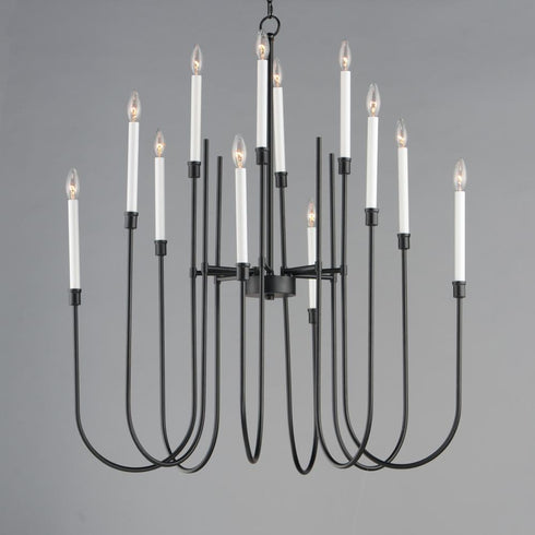 Maxim Tux Chandelier in Black Finish Model: 11286BK