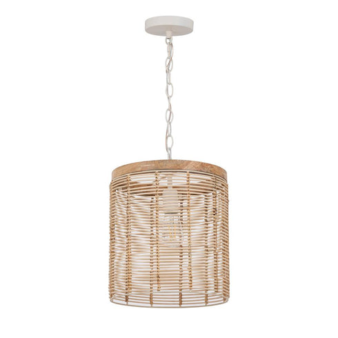 Maxim Vannerie Single Pendant in Ecru Finish Model: 22442NAEC