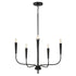 Maxim Vela Single Tier Chandelier in Black Finish Model: 24815BK