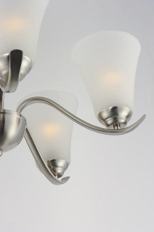 Maxim Vital Chandelier in Satin Nickel Finish Model: 12075FTSN