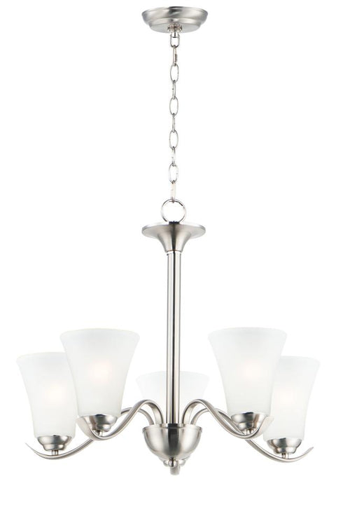 Maxim Vital Chandelier in Satin Nickel Finish Model: 12075FTSN