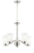 Maxim Vital Chandelier in Satin Nickel Finish Model: 12075FTSN