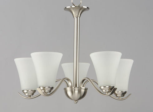 Maxim Vital Chandelier in Satin Nickel Finish Model: 12075FTSN