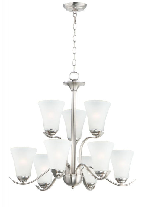Maxim Vital Chandelier in Satin Nickel Finish Model: 12076FTSN