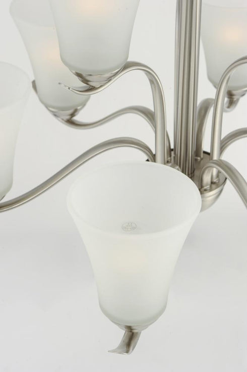 Maxim Vital Chandelier in Satin Nickel Finish Model: 12076FTSN