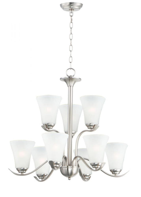 Maxim Vital Chandelier in Satin Nickel Finish Model: 12076FTSN