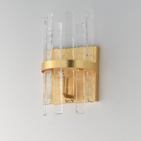 Maxim Warren Wall Sconce in Gold Leaf Finish Model: 21839AGGL
