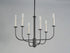 Maxim Wesley Chandelier in Black Satin Nickel Finish Model: 10326BKSN